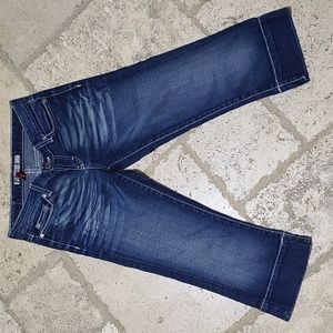 BKE | Madison Factory Distressed  Denim Capri’s Size 26